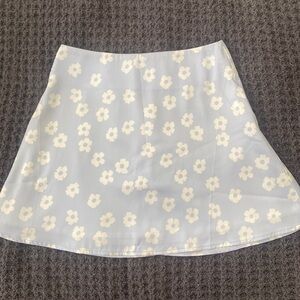 Princess Polly White & Blue Flower Skirt